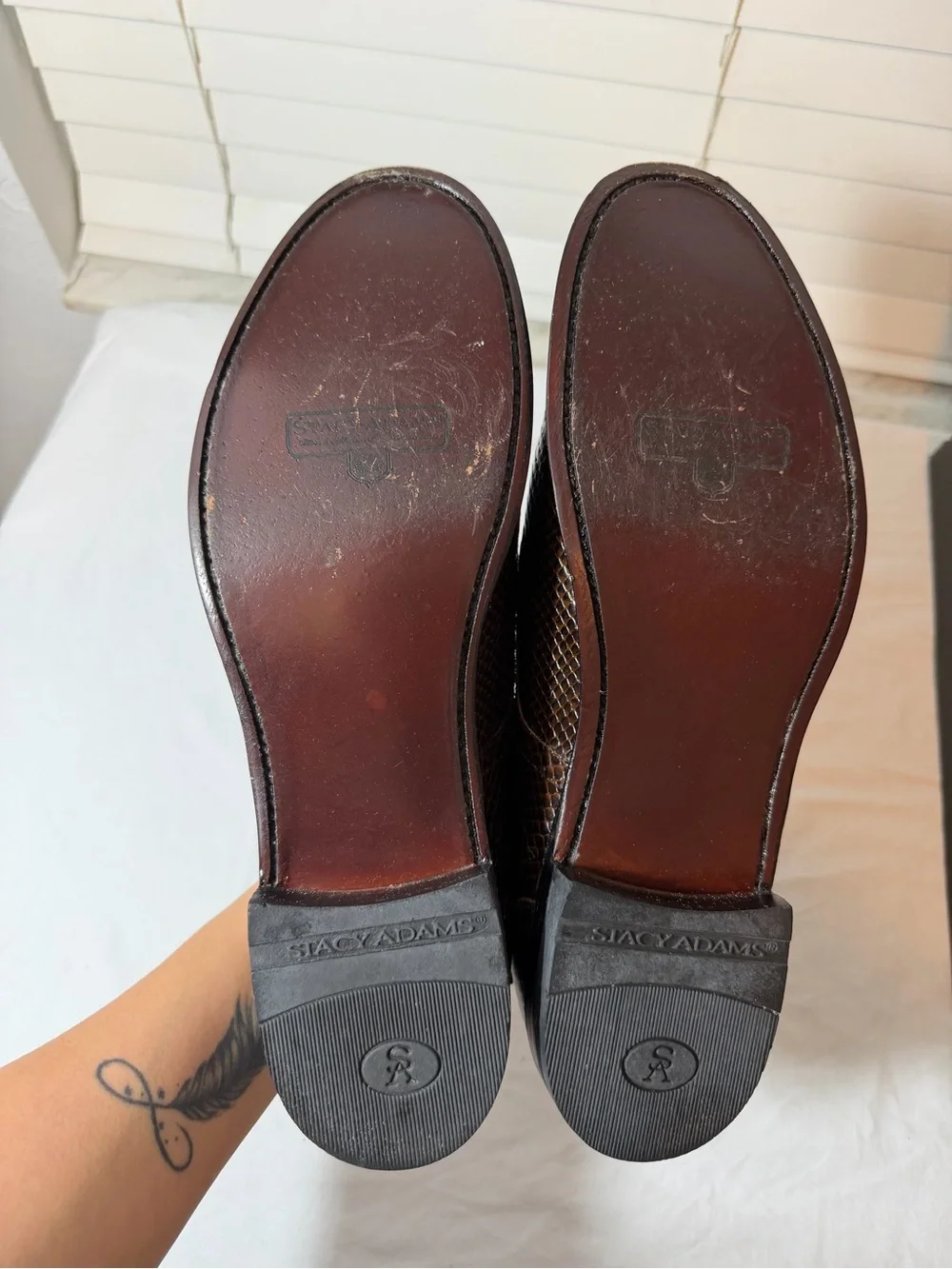 Stacy Adams Dark Brown Textured Lace-Up Oxfords